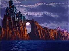 『ジャックと悪魔の国』 1962　約42分：魔術師の城、夜の外観