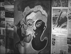 『虹男』 1949　約54分：勝人のアトリエ、壁の作品(4)