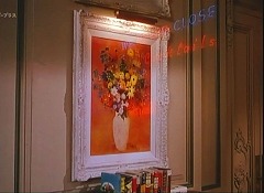 『バンド・ワゴン』 1953 約52分;ホテルのトニーの部屋、扉脇の壁にルドン《花瓶》(1912-14頃) 『バンド・ワゴン』 1953 約52分;ホテルのトニーの部屋、扉脇の壁にルドン《花瓶》(1912-14頃)