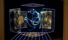 『ヘルレイザー４』 1992　約40分：1996年、ルマルシャンによる封印のための装置の設計図、モニター上で