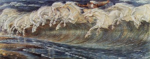 ウォルター・クレイン《ネプトゥーヌスの馬たち》 1892