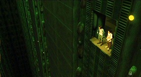 『モスラ２　海底の大決戦』 1997　約48分：ピラミッド内の巨大シャフト