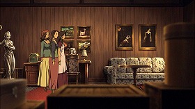 『鋼の錬金術師　シャンバラを征く者』 2005　約12分：何点か絵を飾った部屋