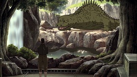 『鋼の錬金術師　シャンバラを征く者』 2005　約53分：映画のセットとドラゴン