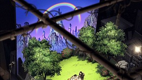 『鋼の錬金術師　シャンバラを征く者』 2005　約55分：ベルリンのウーファの撮影所、古城と虹のマット画