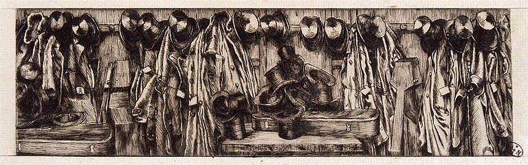 ティソ《クローク・ルーム》1885頃