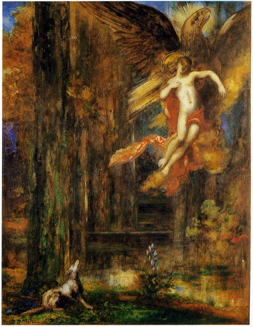モロー《ガニュメーデースの掠奪》1886